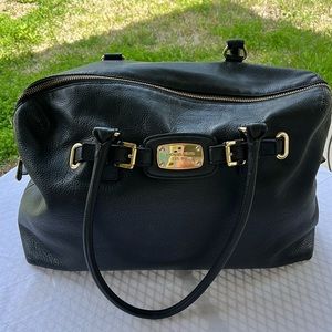 Black Michael Kors Leather Travel Bag
